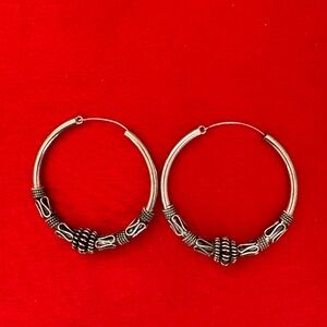 Elegant Silver Hoop Earrings